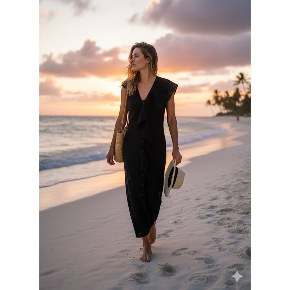 Marysia Swim Maxi Swim Cover Black Size M